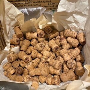 100 Champagne Corks For Crafting, Art, Decor, Knobs, Mulch And Other Projects